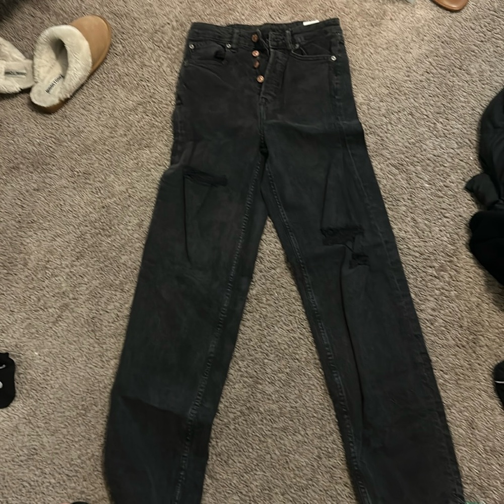 Faded black H&M jeans girls
